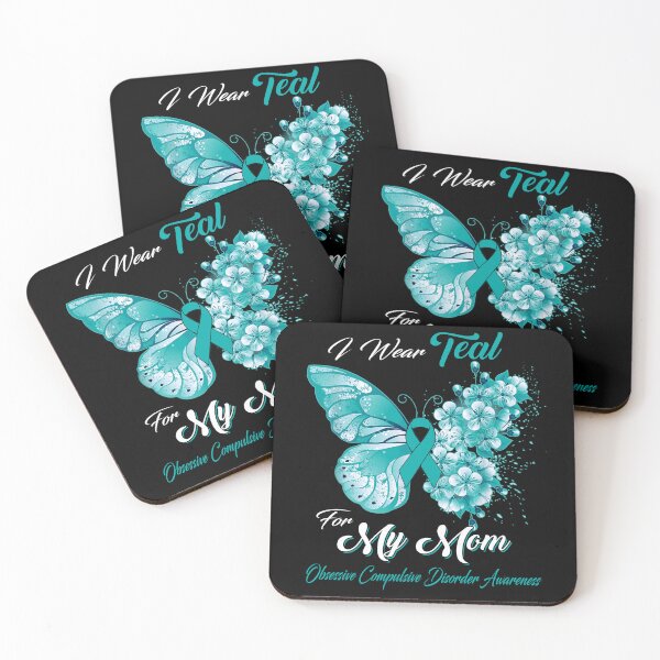 Item preview, I Wear Teal For My Mom Obsessive Compulsive Disorder Awareness Butterfly Ribbon Gifts designed and sold by Adropine.