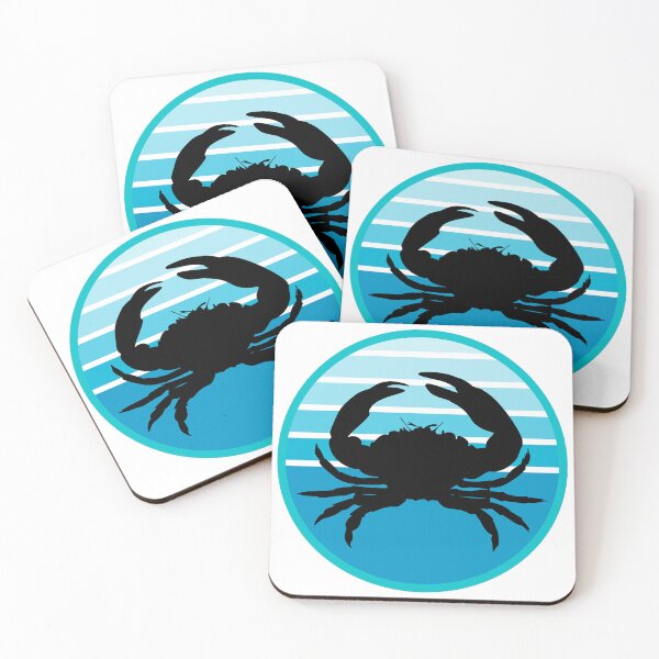 Item preview, Crustaceancore Nautical Crab Beach Life Blue Sunset designed and sold by jrno11.