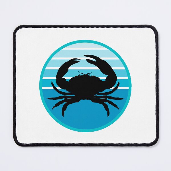 Item preview, Crustaceancore Nautical Crab Beach Life Blue Sunset designed and sold by jrno11.