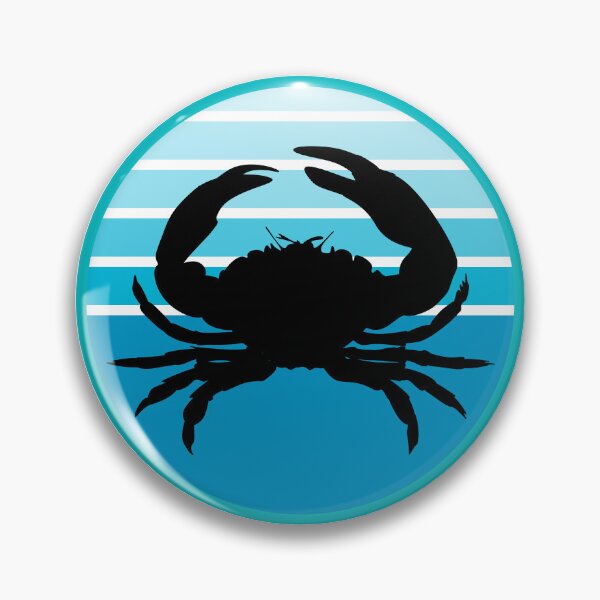 Item preview, Crustaceancore Nautical Crab Beach Life Blue Sunset designed and sold by jrno11.