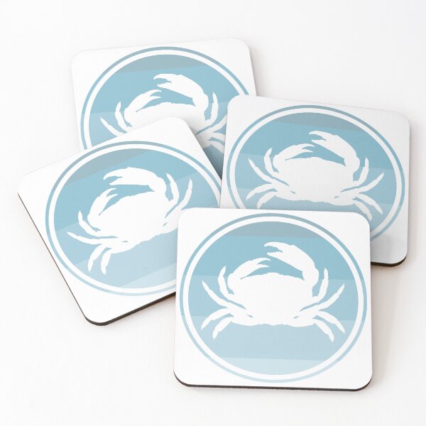 Item preview, Crustaceancore Nautical Crab Beach Life Blue Sunset designed and sold by jrno11.