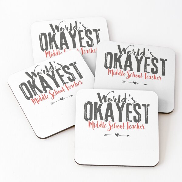Item preview, Middle School Teacher Saying - World's Okayest Middle School Teacher Funny Saying designed and sold by Graphic-hunt.