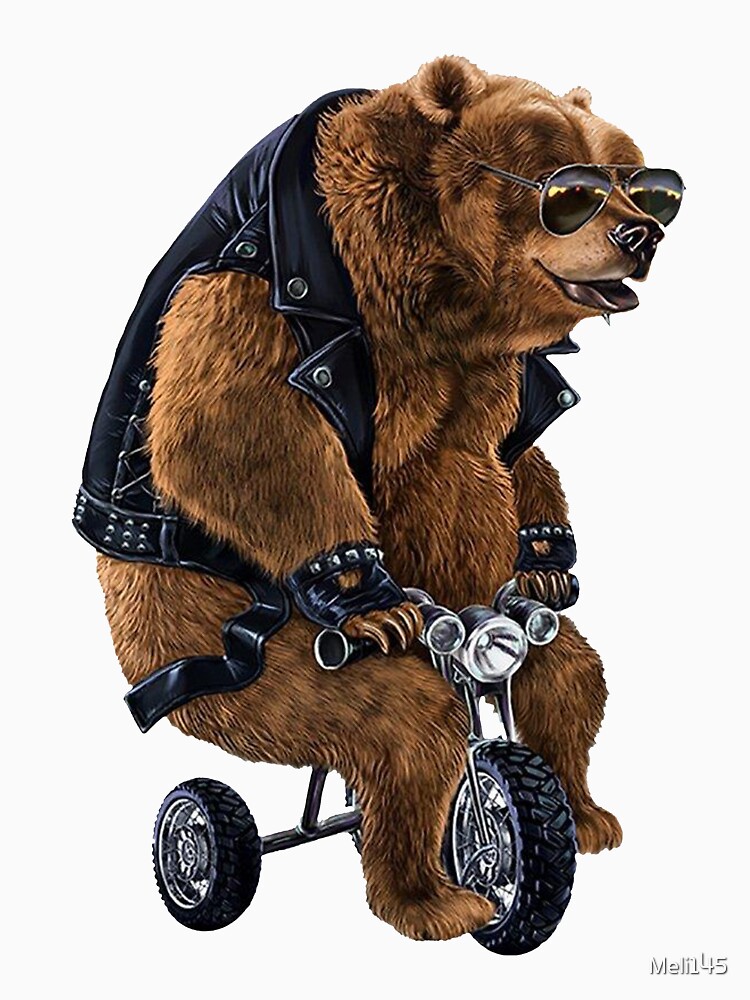 "Punk Rock Grizzly Bear Riding Mini Tricycle" Tshirt by Meli145 Redbubble