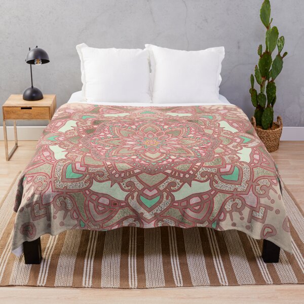 Item preview, Rose gold cyan mandala designed and sold by peggieprints.