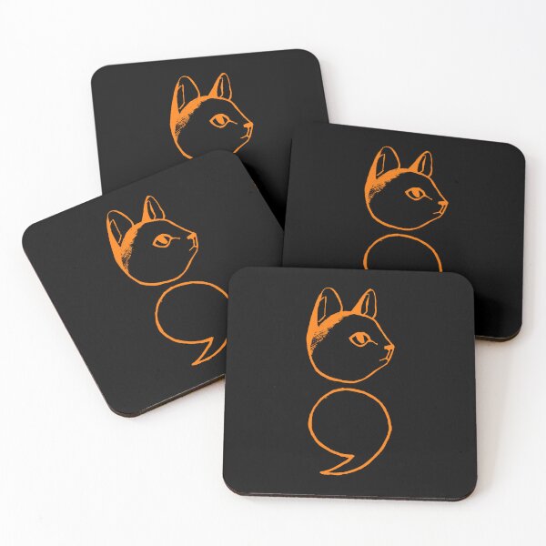 Item preview, Semicolon Cat designed and sold by THROUGH-LIFE.