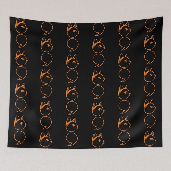 Item preview, Semicolon Cat designed and sold by THROUGH-LIFE.
