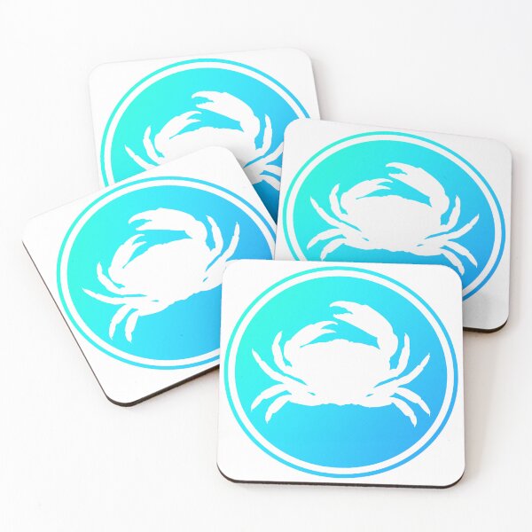 Item preview, Crustaceancore Nautical Crab Beach Life Blue Ombre designed and sold by jrno11.