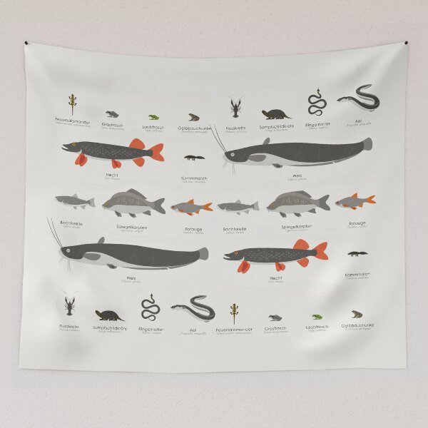 Item preview, Native Aquatic Animals Infographic / Display Board (German) designed and sold by Iris Luckhaus.
