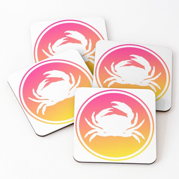 Item preview, Crustaceancore Nautical Crab Beach Life Red Orange Yellow Ombre designed and sold by jrno11.