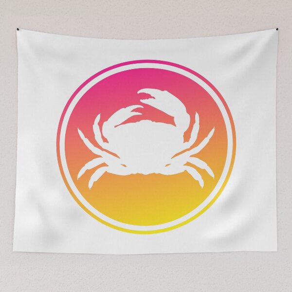 Item preview, Crustaceancore Nautical Crab Beach Life Red Orange Yellow Ombre designed and sold by jrno11.