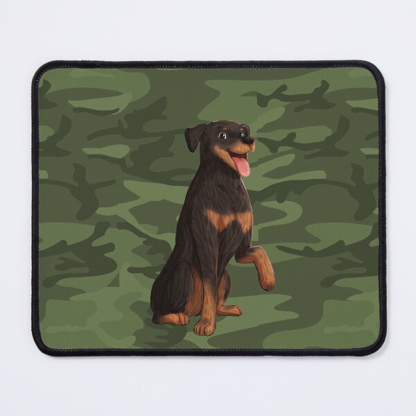 Item preview, Happy Doberman Dog Art designed and sold by PaperRain.