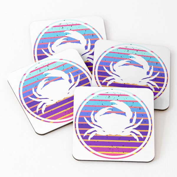 Item preview, Crustaceancore Nautical Crab Beach Life Colorful Sunset designed and sold by jrno11.
