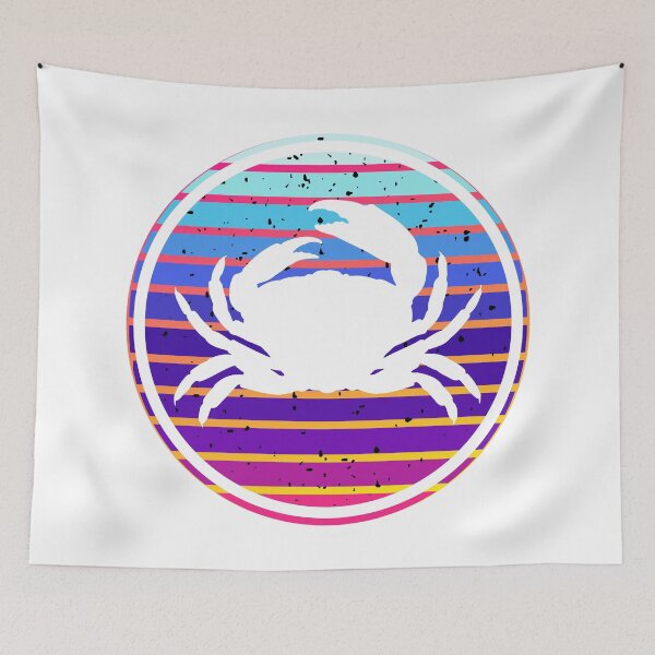 Item preview, Crustaceancore Nautical Crab Beach Life Colorful Sunset designed and sold by jrno11.