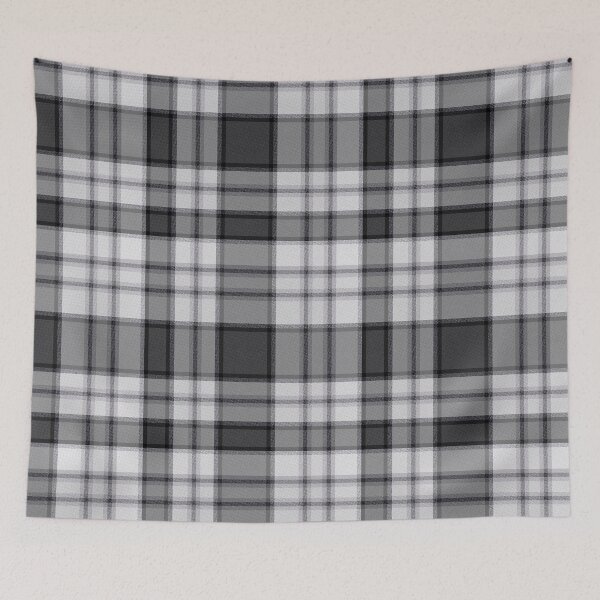 Item preview, Textured black and white tartan plaid. designed and sold by marinaklykva.