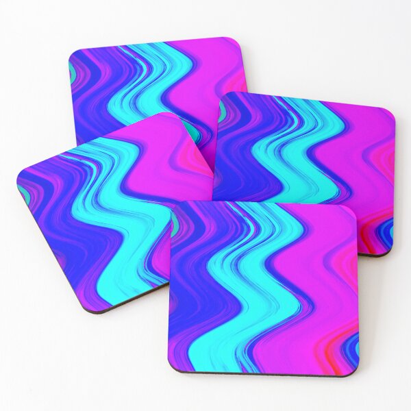 Item preview, Hot pink, Teal, and Blue Paint Stripes. designed and sold by KellysComColors.