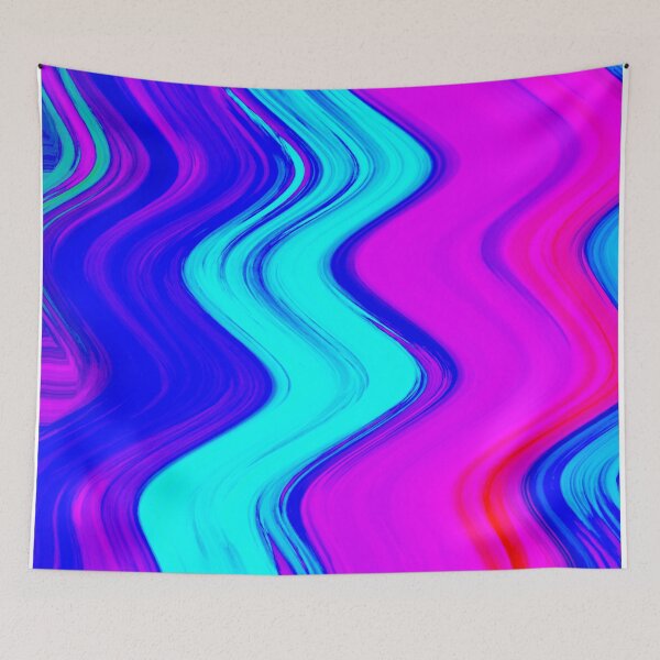 Item preview, Hot pink, Teal, and Blue Paint Stripes. designed and sold by KellysComColors.