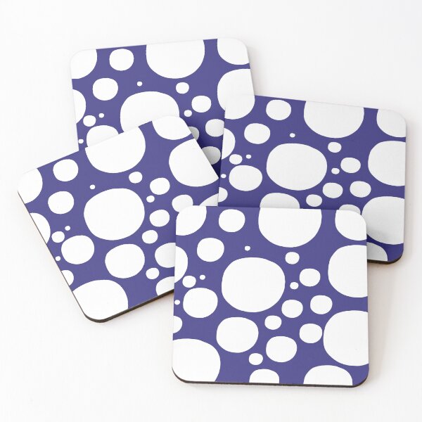 Aperçu de l'œuvre Motif à pois blancs bleu foncé créée et vendue par ArtOrg.