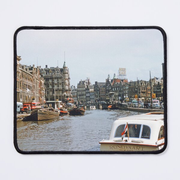 Item preview, 1950s - Bridge over the Canal at Oude Turfmarkt and Rokin, Hotel De L`Europe on the Horizon, Amsterdam, Netherlands designed and sold by thatwaslife.