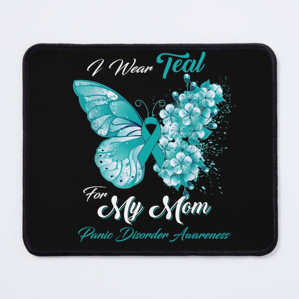 Item preview, I Wear Teal For My Mom Panic Disorder Awareness Butterfly Ribbon Gifts designed and sold by Adropine.