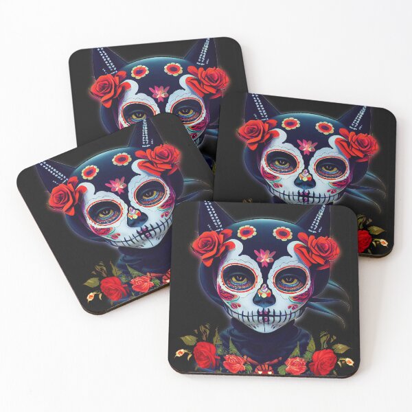 Item preview, Mexican Cat Skull 6 designed and sold by TheSamuraiCat.
