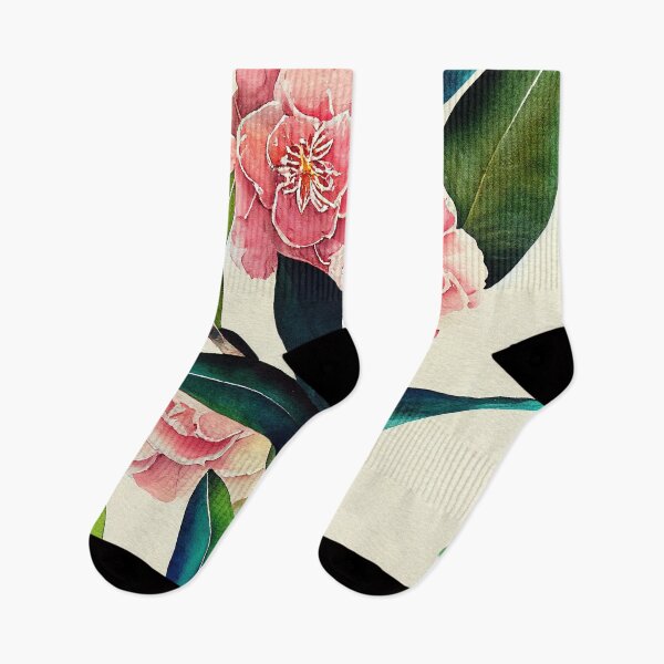 Item preview, Camellia Floral Print designed and sold by ThePurpleMelon.