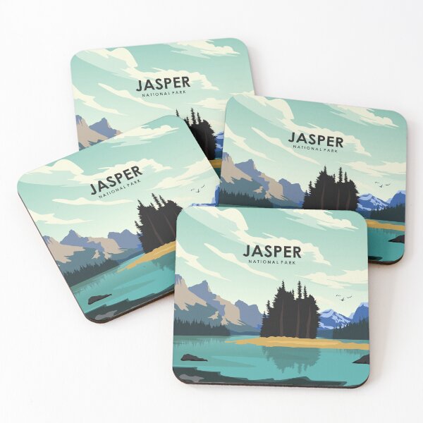 Item preview, Jasper National Park Vintage Minimal Retro Travel Poster designed and sold by Stadify.