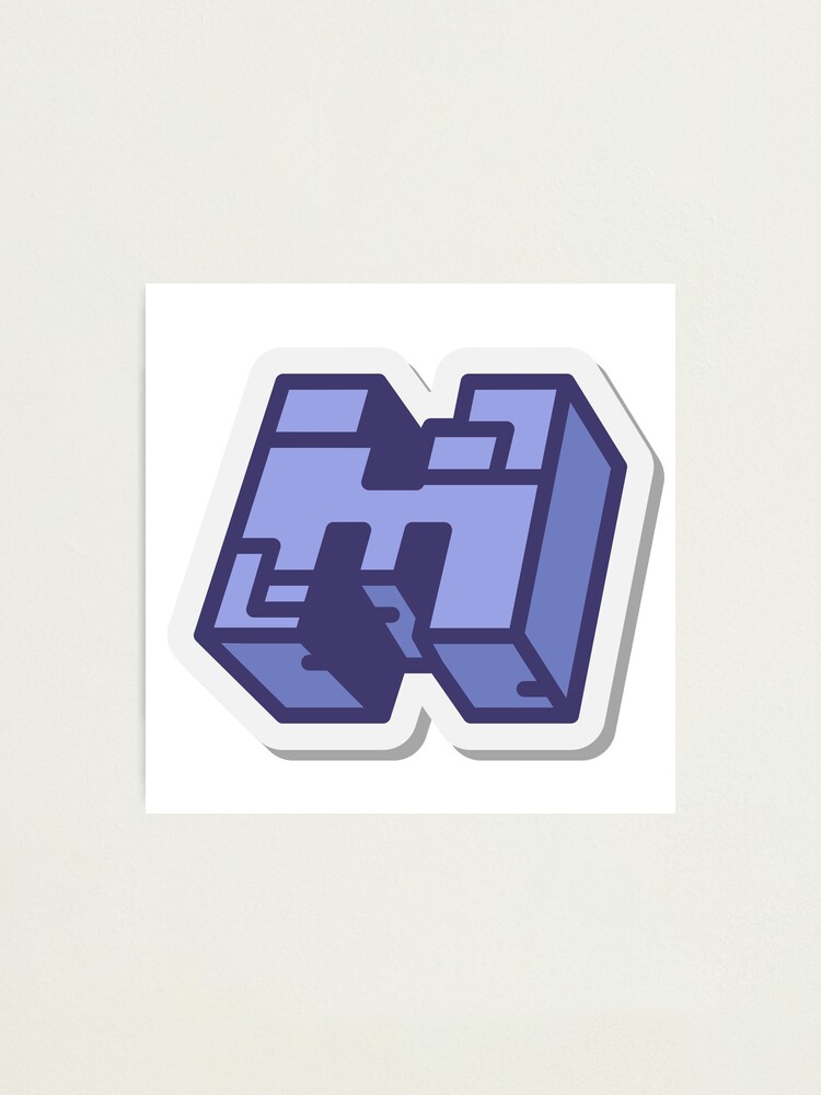 Minecraft Logo with no outline Photographic Print for Sale by jamcaYT