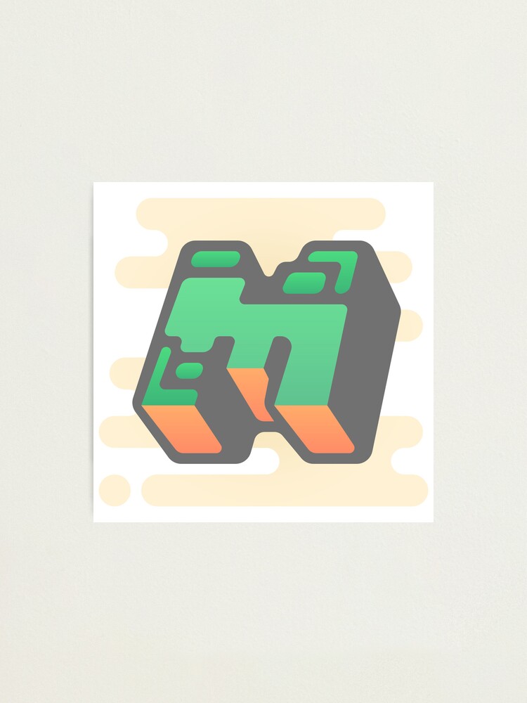 Minecraft Logo with no outline Photographic Print for Sale by jamcaYT