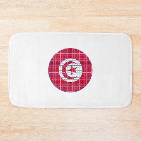 Item preview, Tunisia Flag Rounded - Squares Pixel  designed and sold by MoonElite.