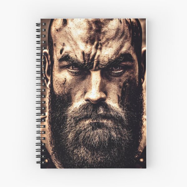 Item preview, Legendary Barbarian Warrior  –  Portrait Of A Cool Hairy Bearded Barbarian  Warrior | Midjourney AI Generated Art designed and sold by MadeByRobots.