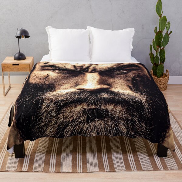 Item preview, Legendary Barbarian Warrior  –  Portrait Of A Cool Hairy Bearded Barbarian  Warrior | Midjourney AI Generated Art designed and sold by MadeByRobots.