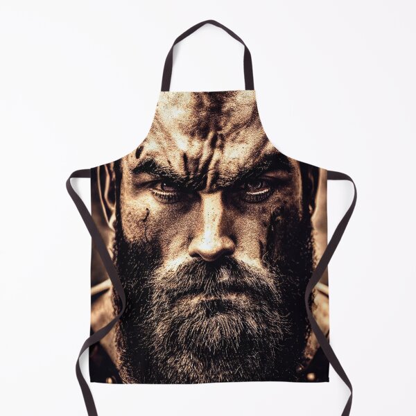 Item preview, Legendary Barbarian Warrior – Portrait Of A Cool Hairy Bearded Barbarian Warrior | Midjourney AI Generated Art designed and sold by MadeByRobots.