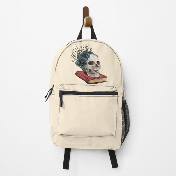 Item preview, Skull with Blue Roses on Book designed and sold by VirtualFaries.