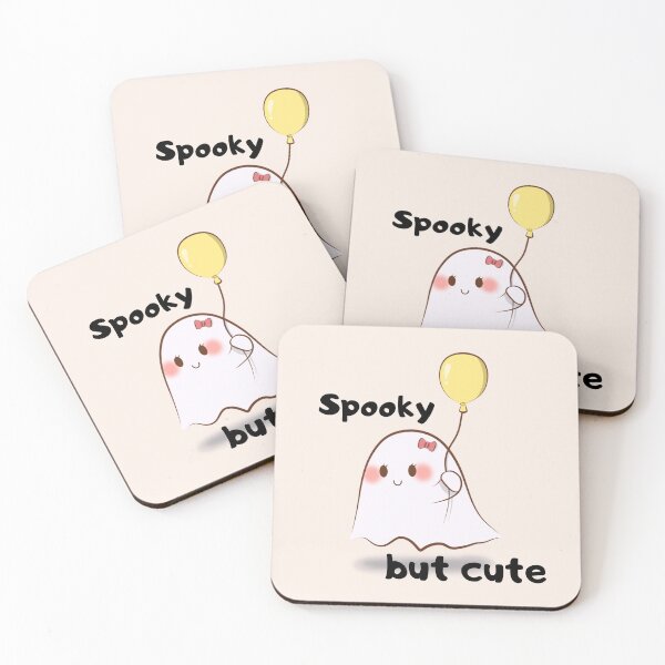 Item preview, Espeluznante pero lindo pequeño fantasma blanco de Halloween designed and sold by The Glasses Girl.