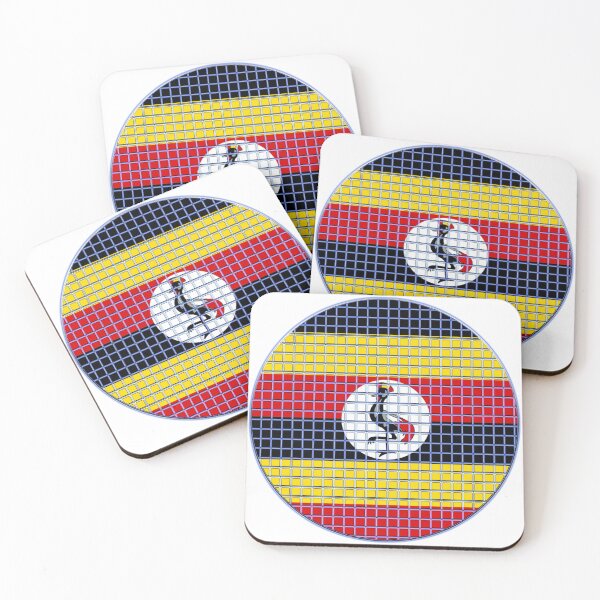 Item preview, Uganda Flag Rounded - Squares Pixel  designed and sold by MoonElite.