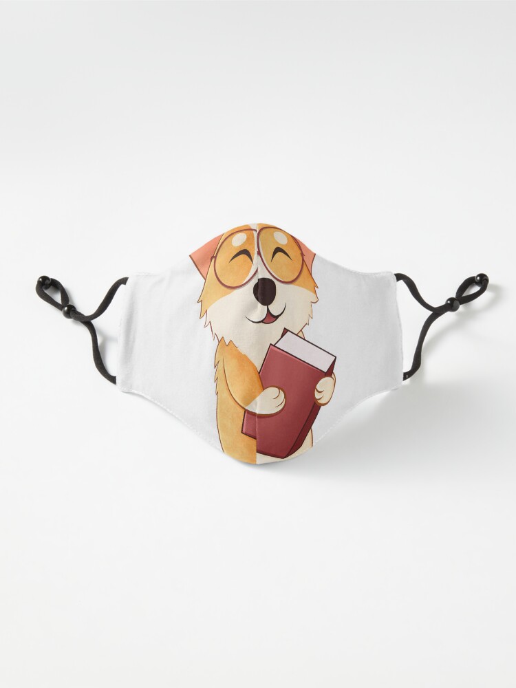 Alternate view of smart corgi Mask
