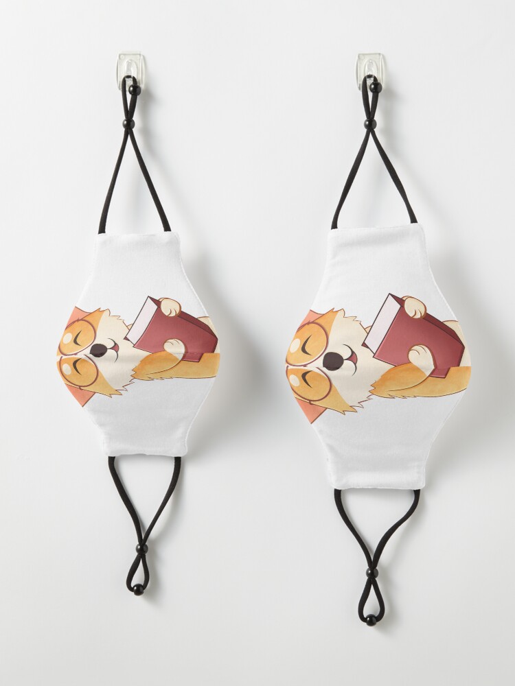 Alternate view of smart corgi Mask
