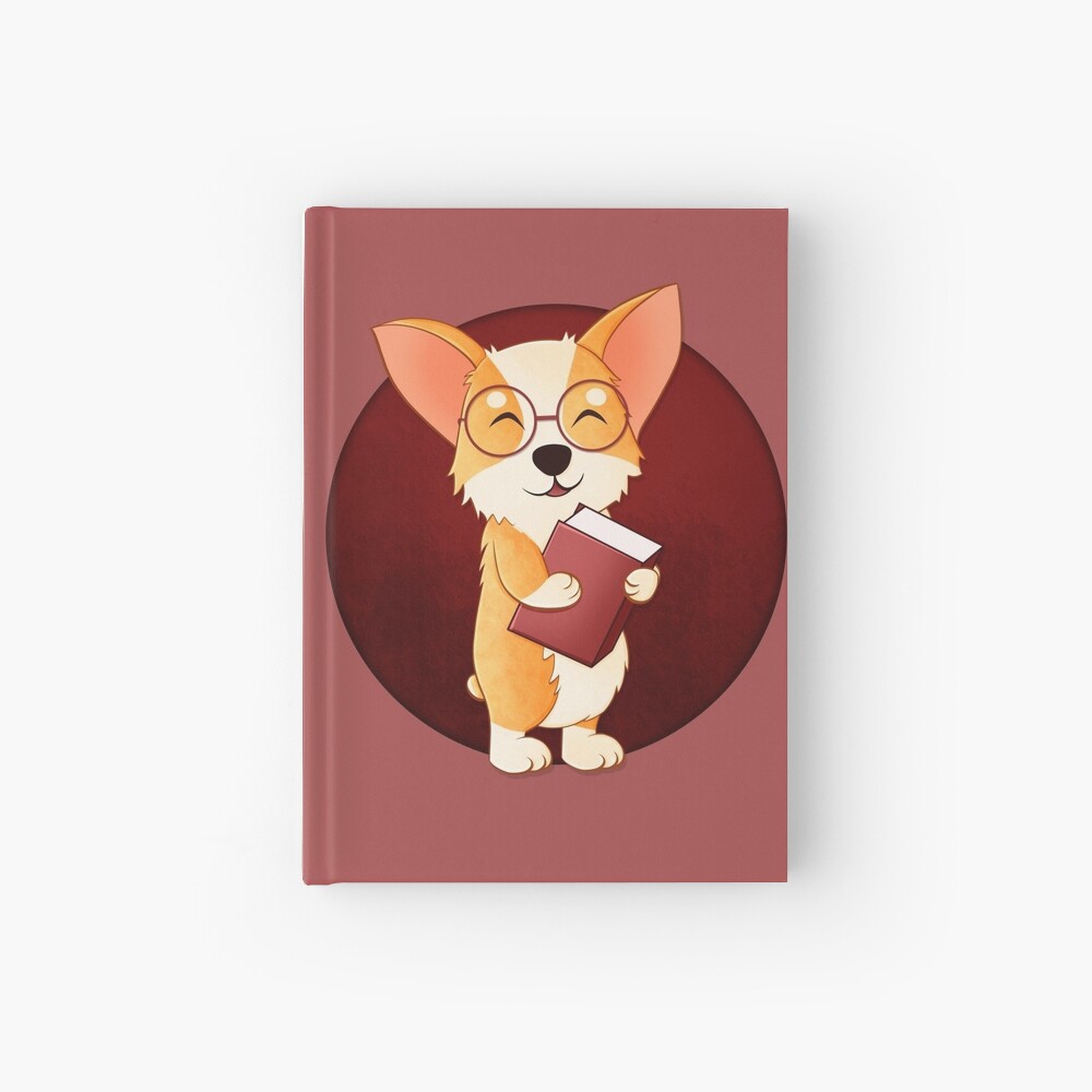 smart corgi Hardcover Journal