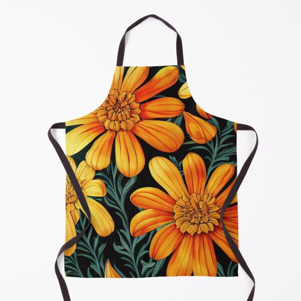 Item preview, Marigold Floral Print designed and sold by ThePurpleMelon.