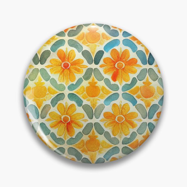 Item preview, Marigold Floral Print designed and sold by ThePurpleMelon.