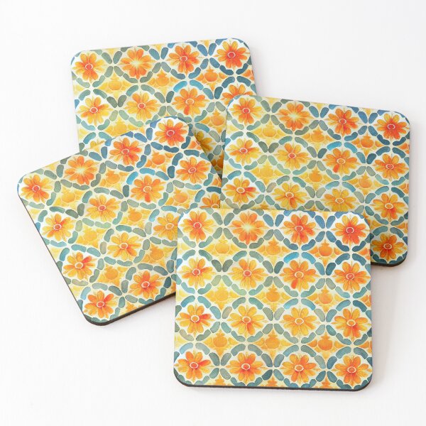 Item preview, Marigold Floral Print designed and sold by ThePurpleMelon.