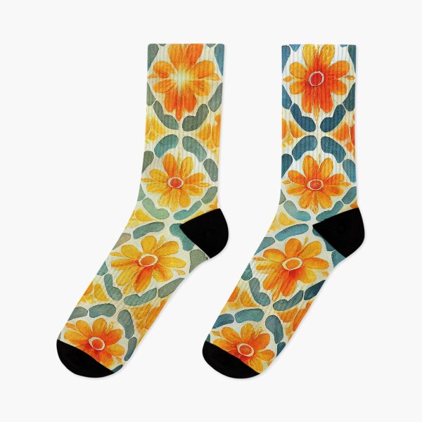 Item preview, Marigold Floral Print designed and sold by ThePurpleMelon.