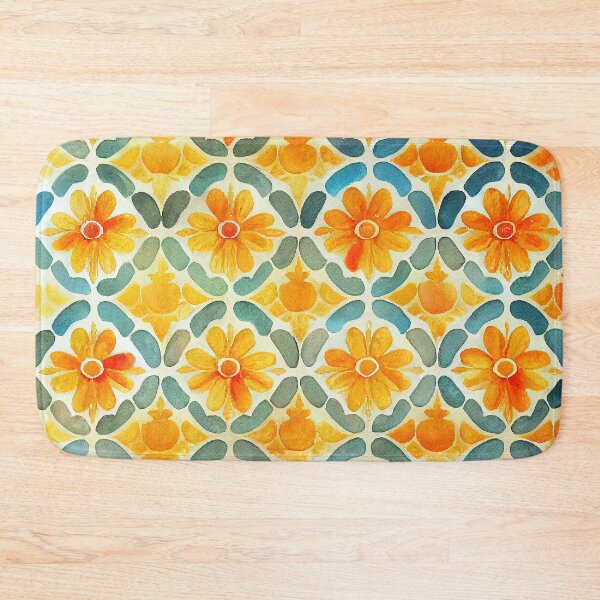 Item preview, Marigold Floral Print designed and sold by ThePurpleMelon.