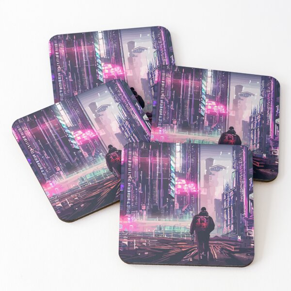 Item preview, Walking in a Cyberpunk city designed and sold by GPCRArt.