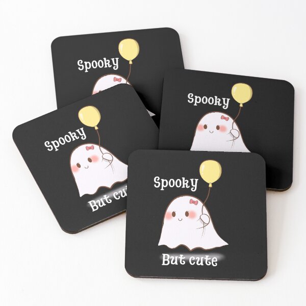 Item preview, Espeluznante pero lindo pequeño fantasma blanco de Halloween designed and sold by The Glasses Girl.