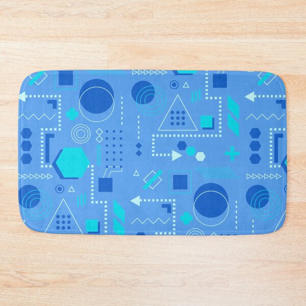 Item preview, Techno Geometric Design Pattern (Bright Blue) designed and sold by vron615.