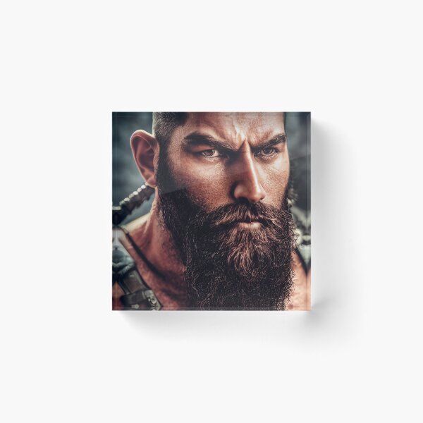 Item preview,  Legendary Barbarian Warrior  –  Portrait Of A Cool Hairy Bearded Barbarian  Warrior | Midjourney AI Generated Art designed and sold by MadeByRobots.
