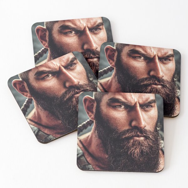 Item preview,  Legendary Barbarian Warrior  –  Portrait Of A Cool Hairy Bearded Barbarian  Warrior | Midjourney AI Generated Art designed and sold by MadeByRobots.