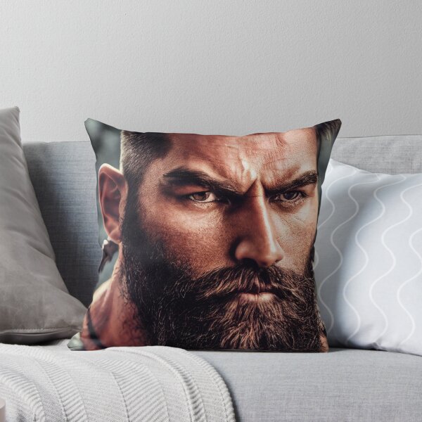 Item preview,  Legendary Barbarian Warrior  –  Portrait Of A Cool Hairy Bearded Barbarian  Warrior | Midjourney AI Generated Art designed and sold by MadeByRobots.