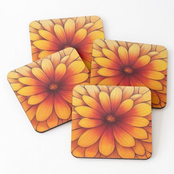 Item preview, Marigold Floral Print designed and sold by ThePurpleMelon.